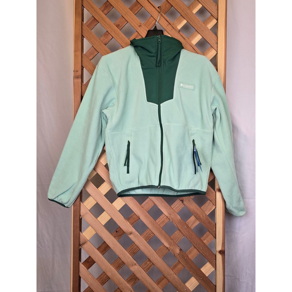 Columbia Sequoia Grove Full Zip Fleece Womens XS Green Jacket - New
